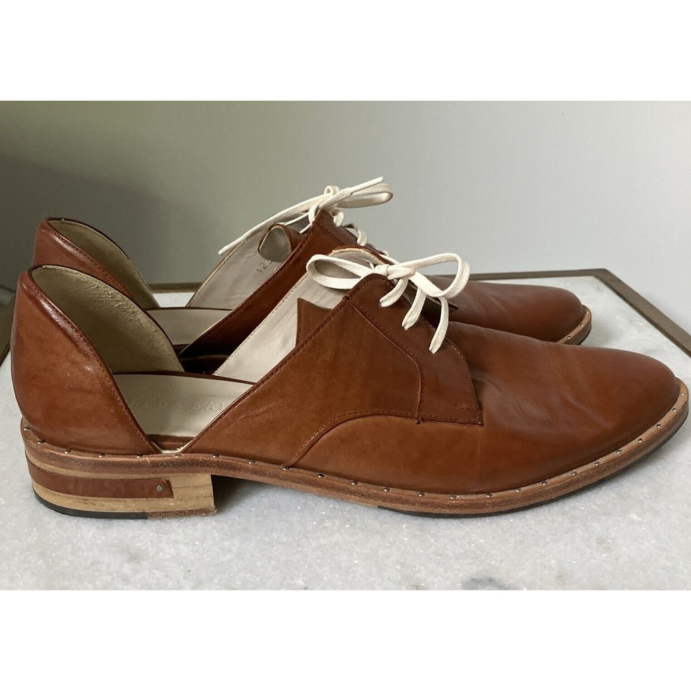 Freda Salvador D'Orsay Oxford Loafers, Brown, Tan, Size 9 1/2 Anthropologie - Picture 4 of 9